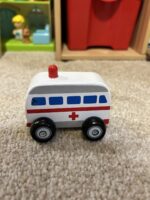 Wooden Ambulance Toy – Toddler Safe, Eco-Friendly, & Fun Push Toy for Kids