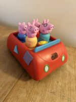 Peppa Pig Family Red Car Toy with Figures – Push Along Vehicle