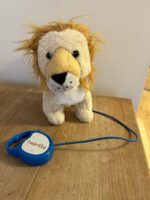 Hapello Pull Along Plush Lion Toy – Soft Walking Animal for Toddlers